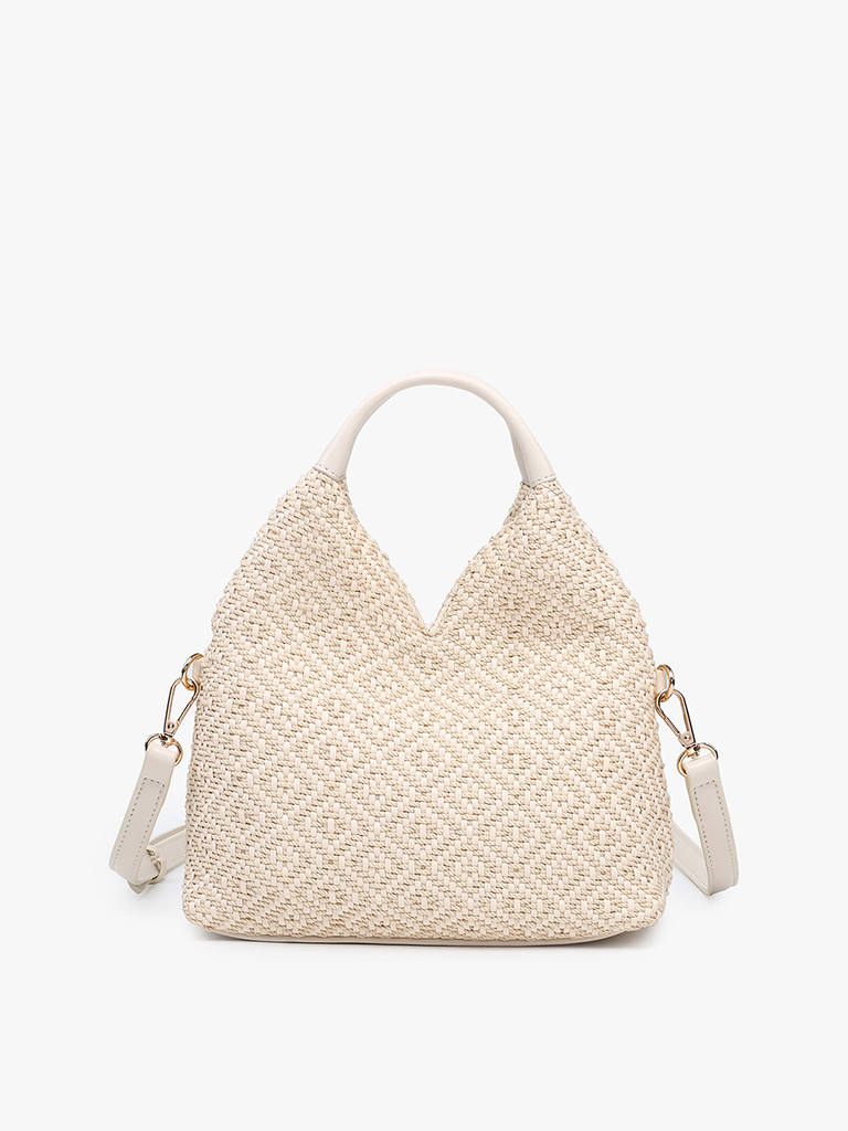 Cecily Woven Diamond Hobo Bag