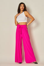 Load image into Gallery viewer, Tie Front Pleated Pants - 3 Colors Available
