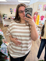 Load image into Gallery viewer, Stripes Jesus Loves You Tee
