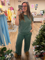 Load image into Gallery viewer, Bella Acid Wash Set - Dark Green
