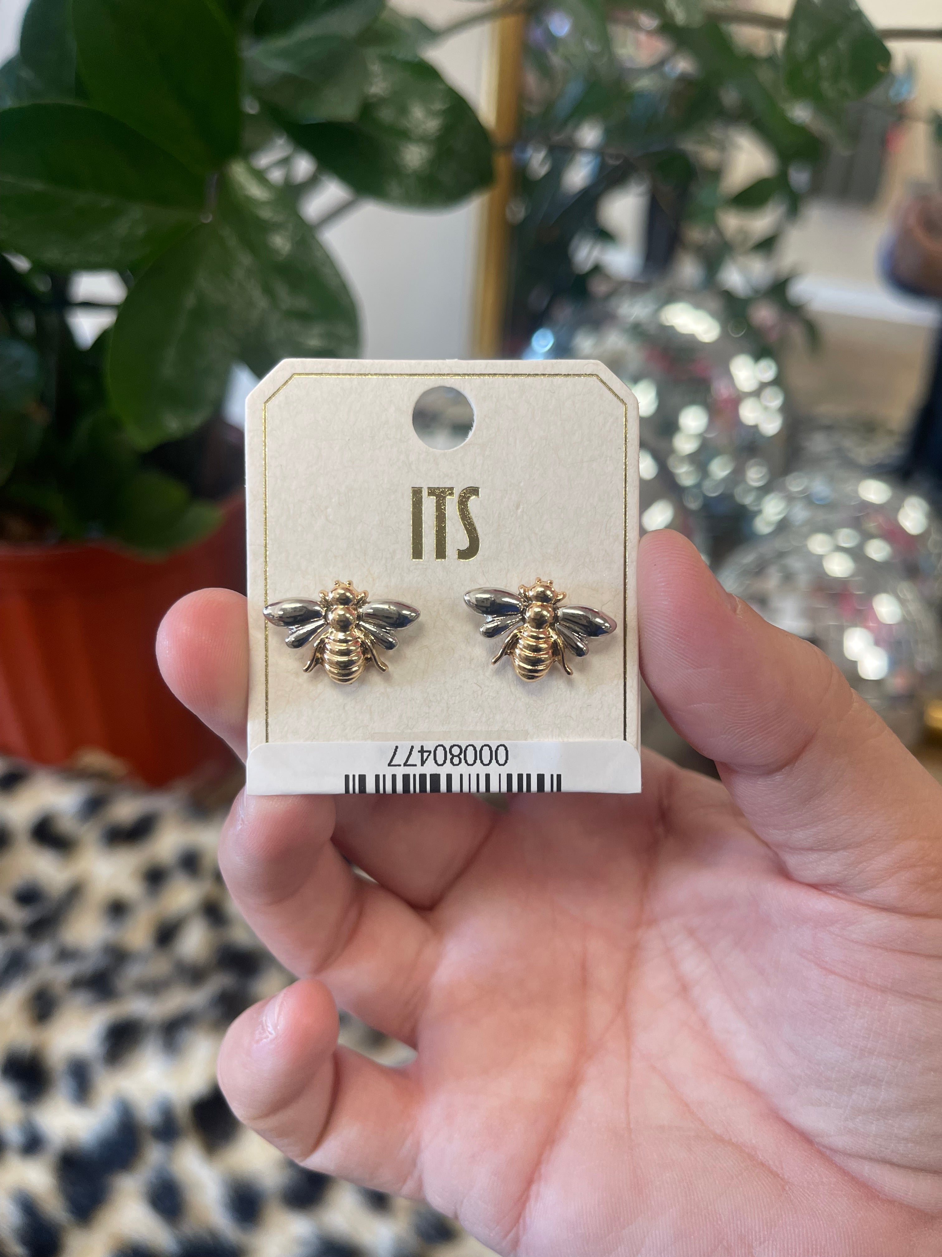 Two Tone Bee Studs