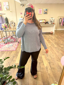Addie Softstyle Top - Dusty Blue