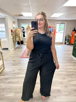 Load image into Gallery viewer, Tie Front Pleated Pants - 3 Colors Available
