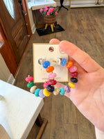 Load image into Gallery viewer, Marble Rondelle Beaded Hoops

