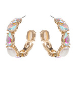 Load image into Gallery viewer, Vibrant Stone Hoops - 4 colors available
