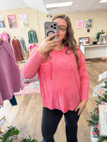 Load image into Gallery viewer, Pink Slouchy Pocket Top
