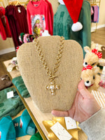 Load image into Gallery viewer, Cross &amp; Pearl Pendant Necklace
