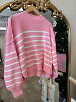 Load image into Gallery viewer, Pink Days Striped Sweater
