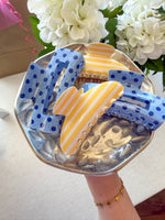 Load image into Gallery viewer, Denim Blue Polka Dot Claw Clip
