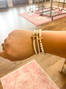 Pearl Cross Bracelet Bundle