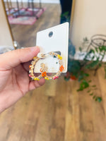 Load image into Gallery viewer, Flower Pearl Hoops
