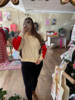 Load image into Gallery viewer, Leopard Red Colorblock Pullover
