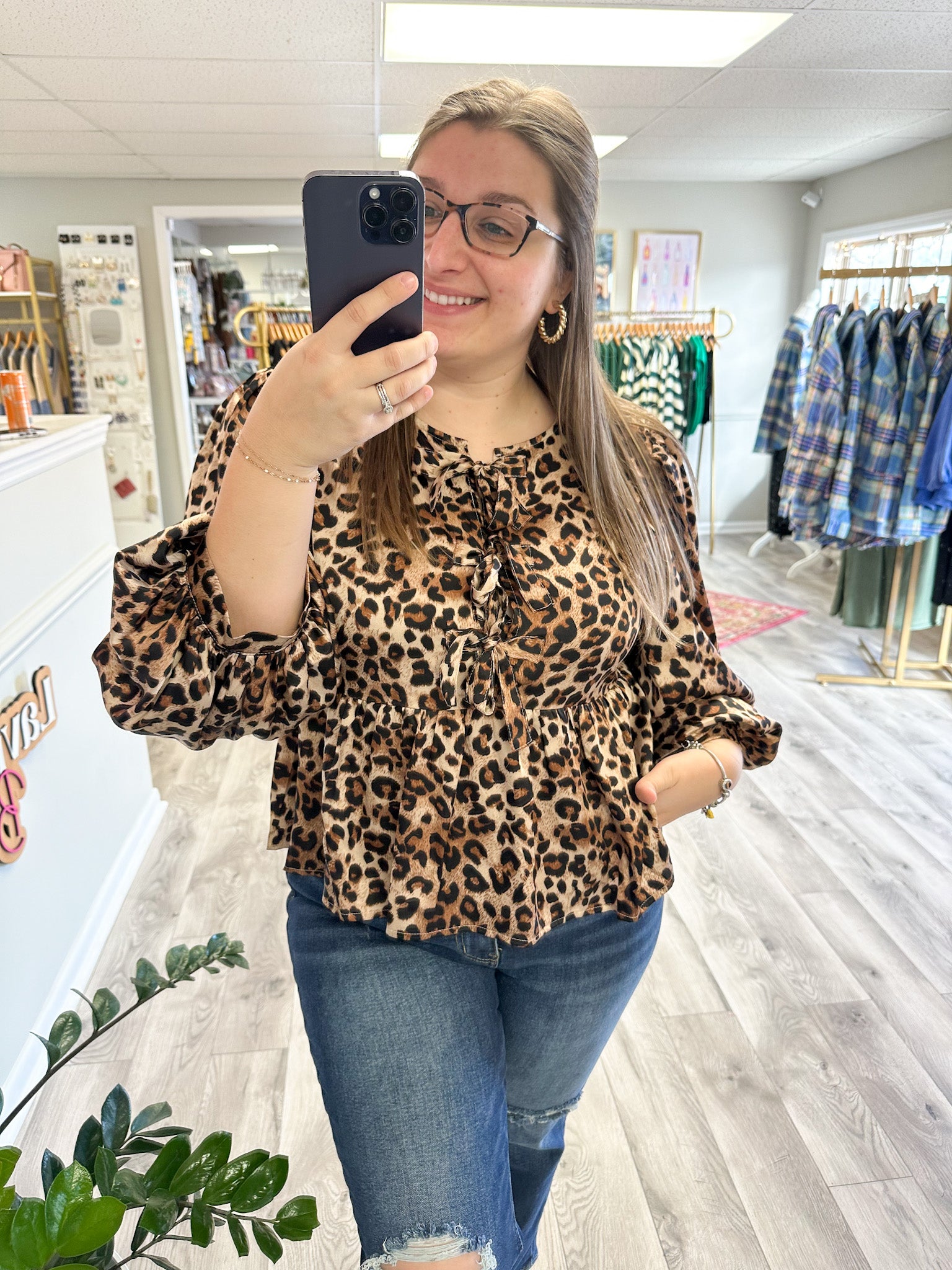 Annabelle Leopard Top