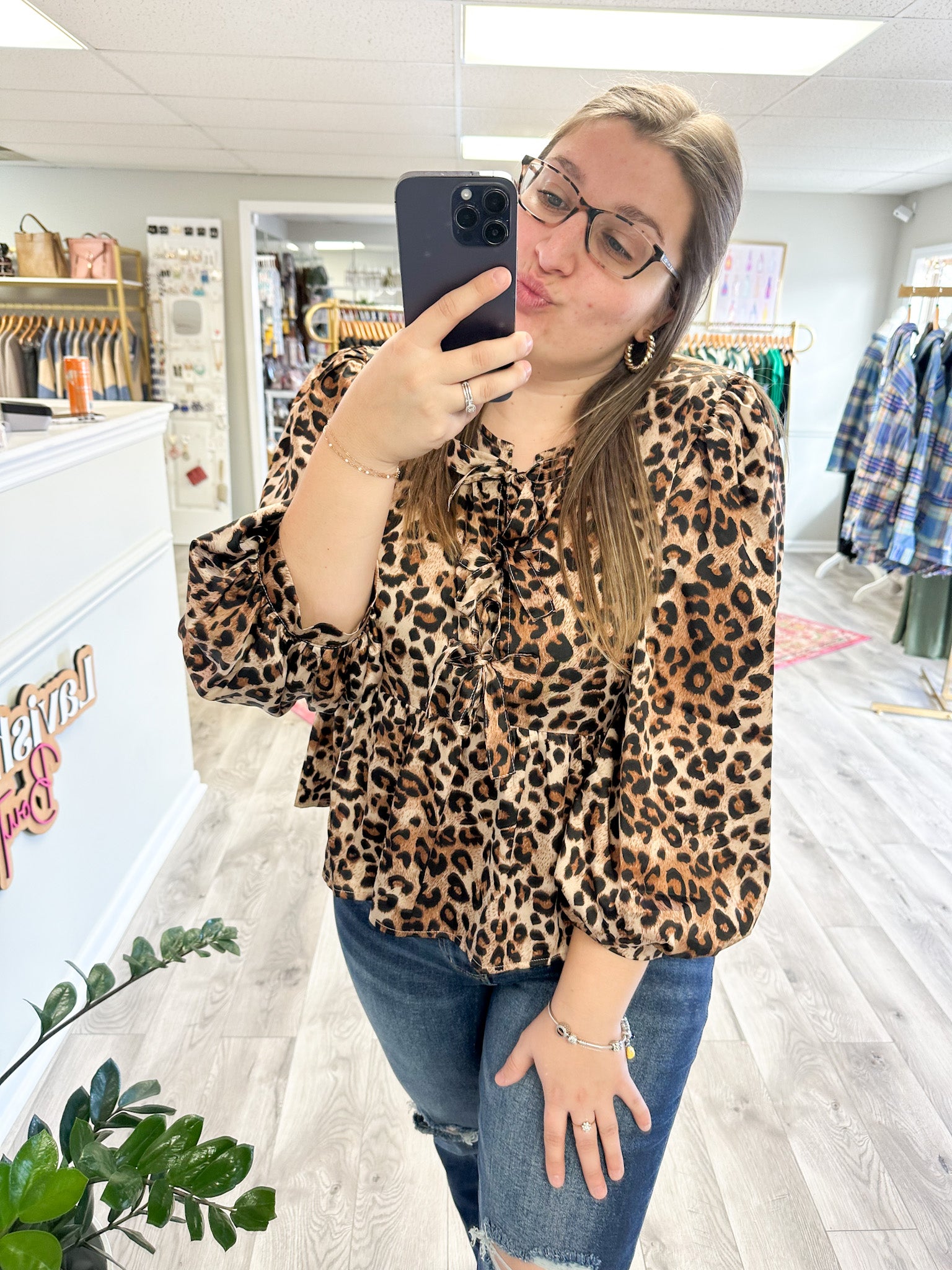 Annabelle Leopard Top