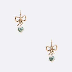 Bow Dangles with Ceramic Bead