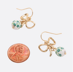 Load image into Gallery viewer, Bow Dangles with Ceramic Bead
