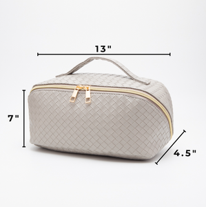 The Juliette Woven Makeup Bag - 2 Color Options
