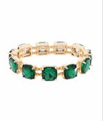 Load image into Gallery viewer, Christmas Cushion Cut Glass Bracelet - 3 Colors Available
