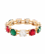Load image into Gallery viewer, Christmas Cushion Cut Glass Bracelet - 3 Colors Available
