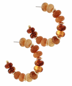 Fall Beaded Hoops
