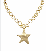 Load image into Gallery viewer, Textured Star Necklace
