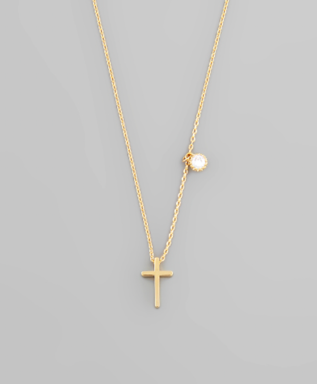 Cross Rhinestone Necklace
