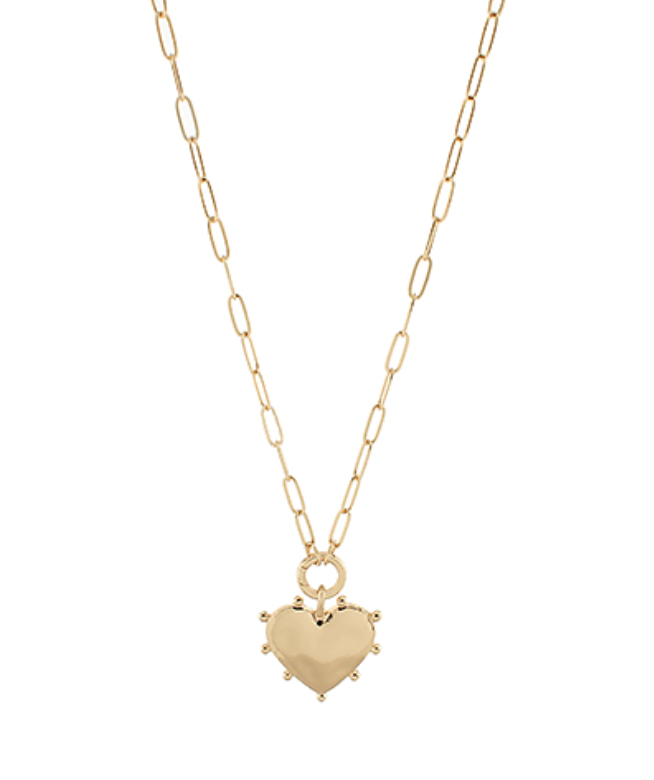 Dotted Heart Pendant Choker