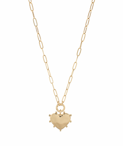 Dotted Heart Pendant Choker