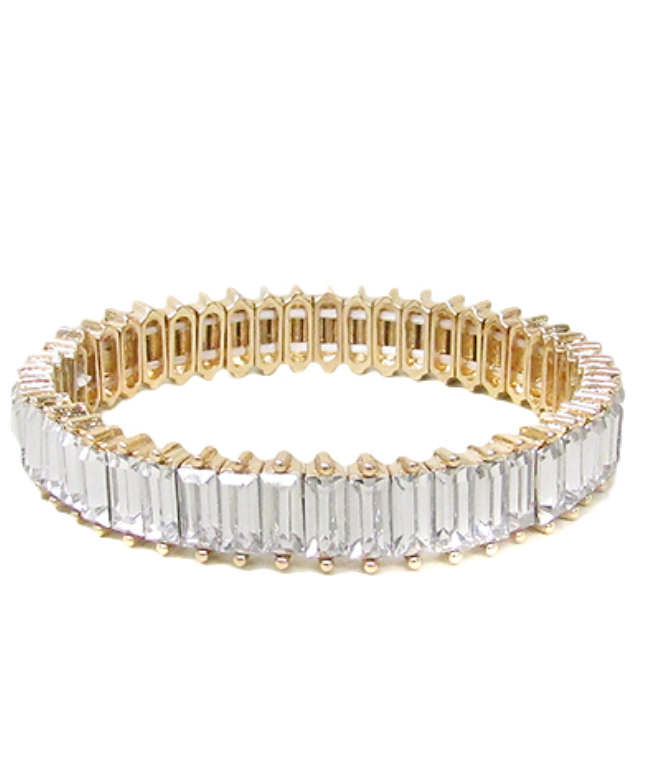 Baguette Crystal Bracelet - 2 Colors Available