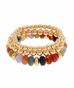Load image into Gallery viewer, 3 Row Beaded Multi Bracelet - 2 Colors Available
