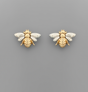 Two Tone Bee Studs