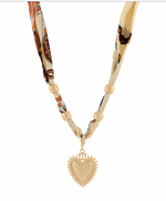 Load image into Gallery viewer, Heart Charm Scarf Necklace
