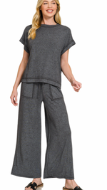 Load image into Gallery viewer, Bella Acid Wash Set - Ash Black
