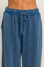 Load image into Gallery viewer, Camilla Acid Wash Lounge Pants - Navy
