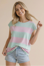 Load image into Gallery viewer, Coastal Candy Striped Top
