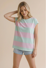 Load image into Gallery viewer, Coastal Candy Striped Top
