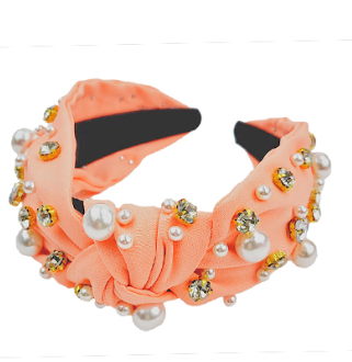 Pearl & Rhinestone Headbands - 2 Colors Available