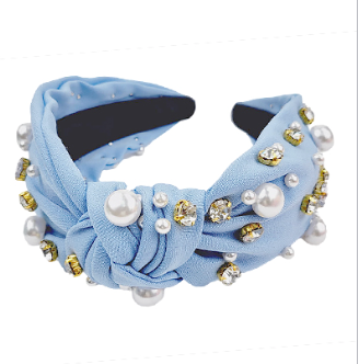 Pearl & Rhinestone Headbands - 2 Colors Available