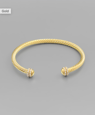 Crystal Cable Cuff Bracelet