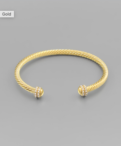 Crystal Cable Cuff Bracelet