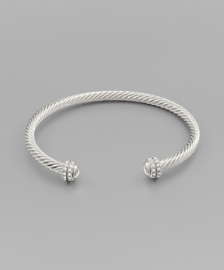 Crystal Cable Cuff Bracelet
