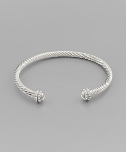 Crystal Cable Cuff Bracelet