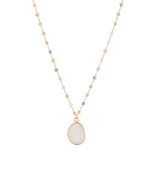 Load image into Gallery viewer, Stone Pendant Glass Necklace - 2 colors available
