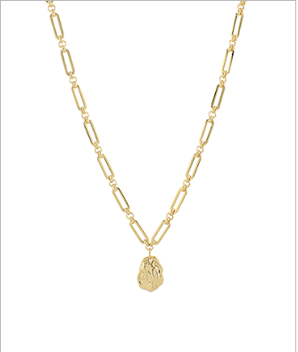 Textured Oval Necklace