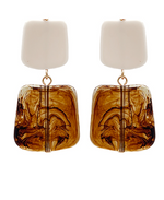 Load image into Gallery viewer, Color Block Square Earrings - 2 colors available
