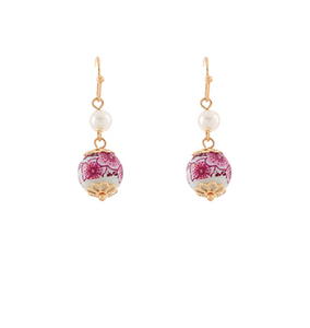 Porcelain Ball Dangle Earrings