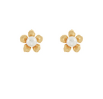 Load image into Gallery viewer, Flower Pearl Stud Earrings
