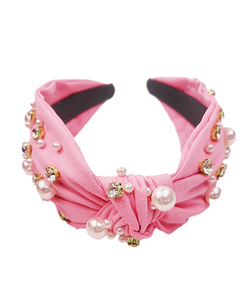 Pearl & Rhinestone Headbands - 2 Colors Available