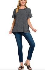 Load image into Gallery viewer, Charlotte Ribbed Round Neck Top
