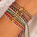 Load image into Gallery viewer, Corded Cross Bracelets - 5 Color Options
